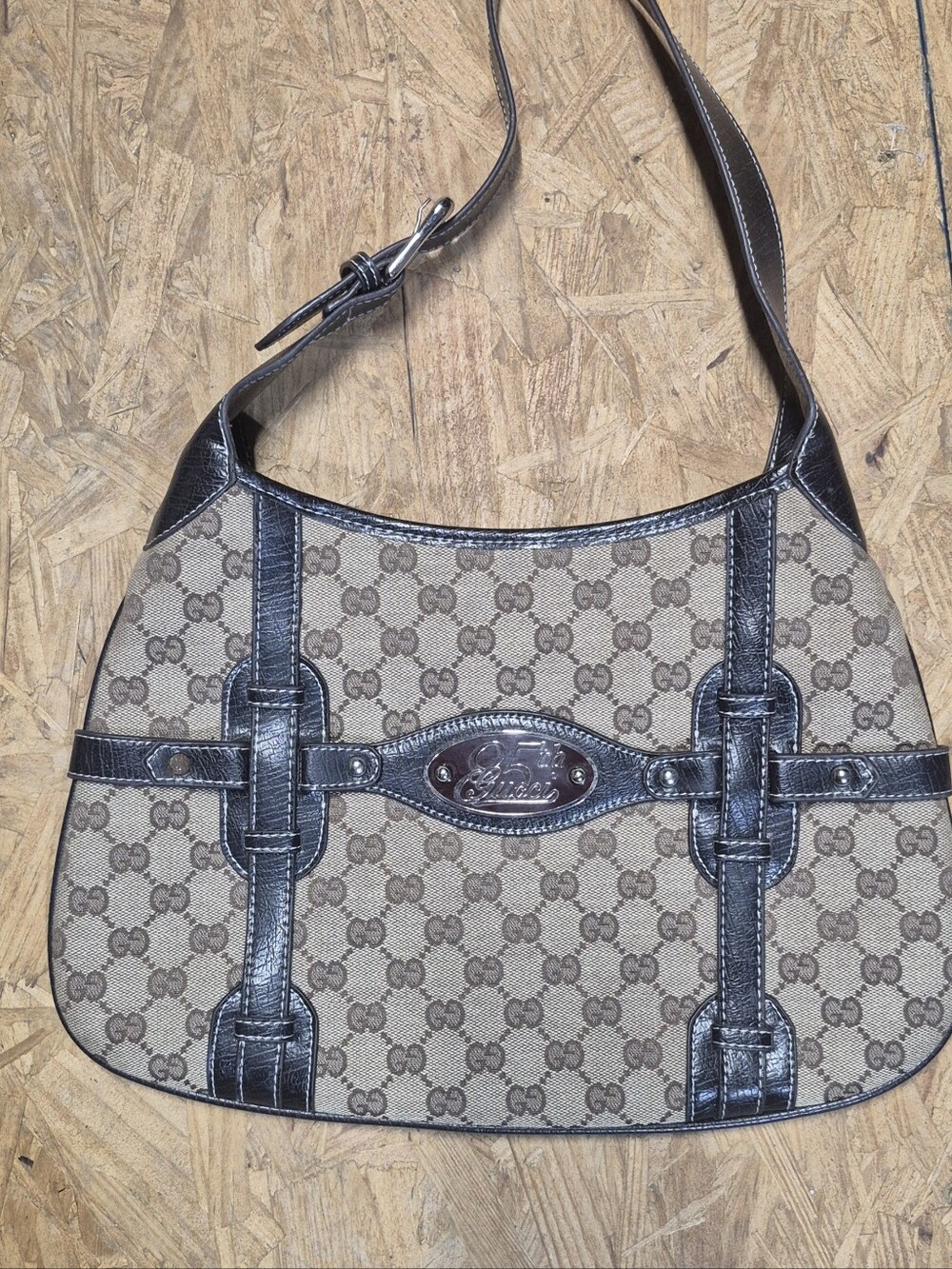 GUCCI 85th Anniversary Monogram Shoulder Bag. Authenticated.